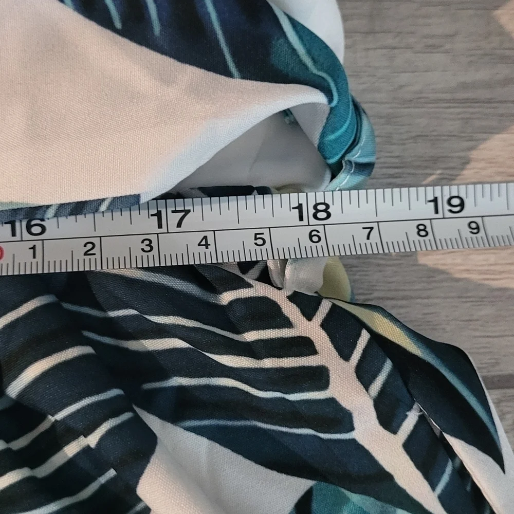 Tropical Patchwork Printed Cami Belted Romper